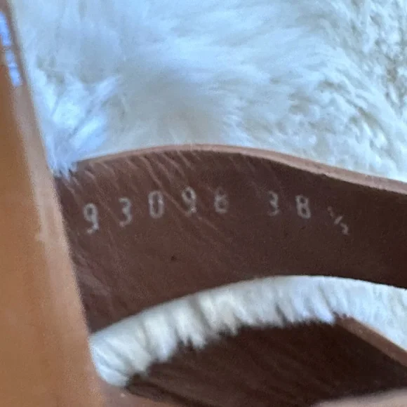 Saint Laurent Tribute Platform Sandals Dark Tan Beige Patent Authentic 38.5 - Picture 12 of 16